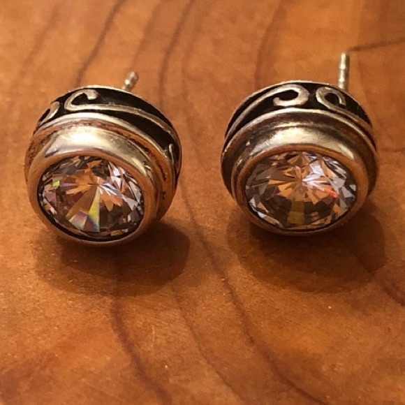 Silpada Sterling Silver CZ Harlequin Post Earrings - Picture 16 of 16